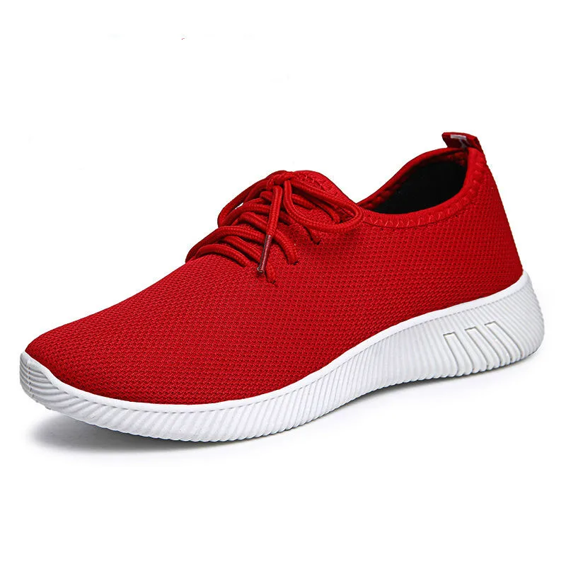Hot Btand Sneakers 2021 Comfy Women Running Shoes Female Light Soft Sport Shoes Lady Platform Jogging Walking Trainers Red Cheap