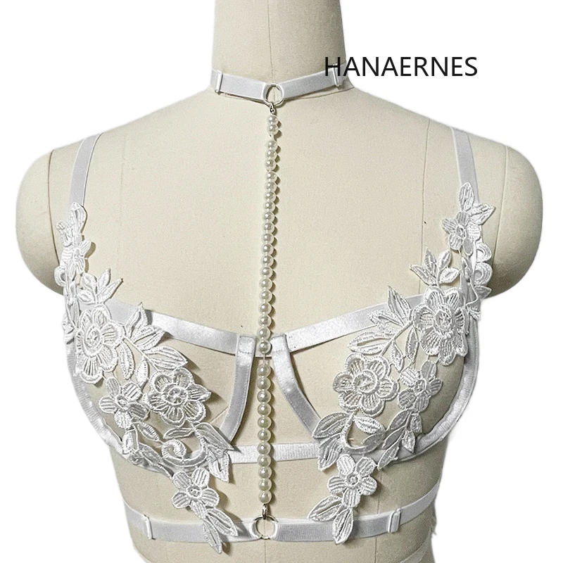 

Для женщин белая свадебная обувь с украшением в виде цветов Сексуальное белье готическое топы из эластичный Кейдж Бюстгальтер повязки на б...