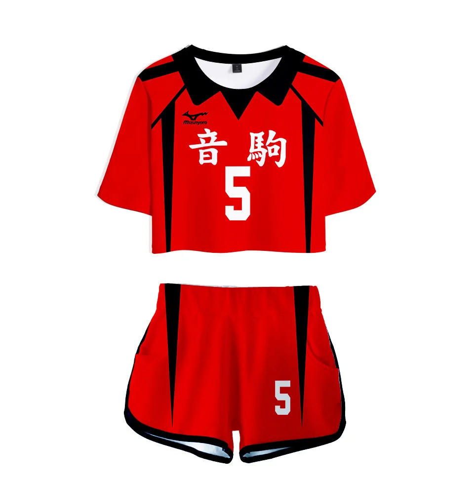 

Аниме Haikyuu! Комплект спортивной одежды Nekoma с высоким берцем и шортами Kozume Kenma