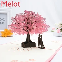 free shipping creative handmade paper carving exquisite card valentines day 3d stereoscopic greeting cards confession card