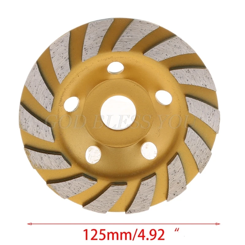 

125mm Diamond Grind Cup Segment Grinding Wheel Disc for Angle Grinder Accessory Drop Shipping