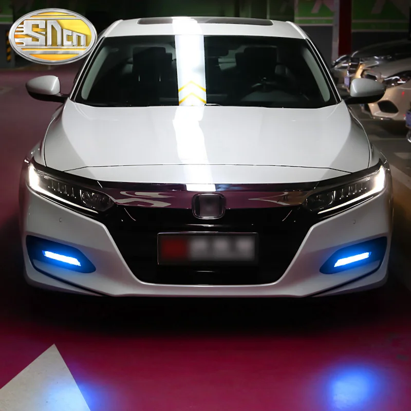 

2PCS LED Daytime Running Light For Honda Accord 2018 2019 2020 Dynamic Turn Yellow Signal Waterproof Car DRL 12V LED Fog Lamp