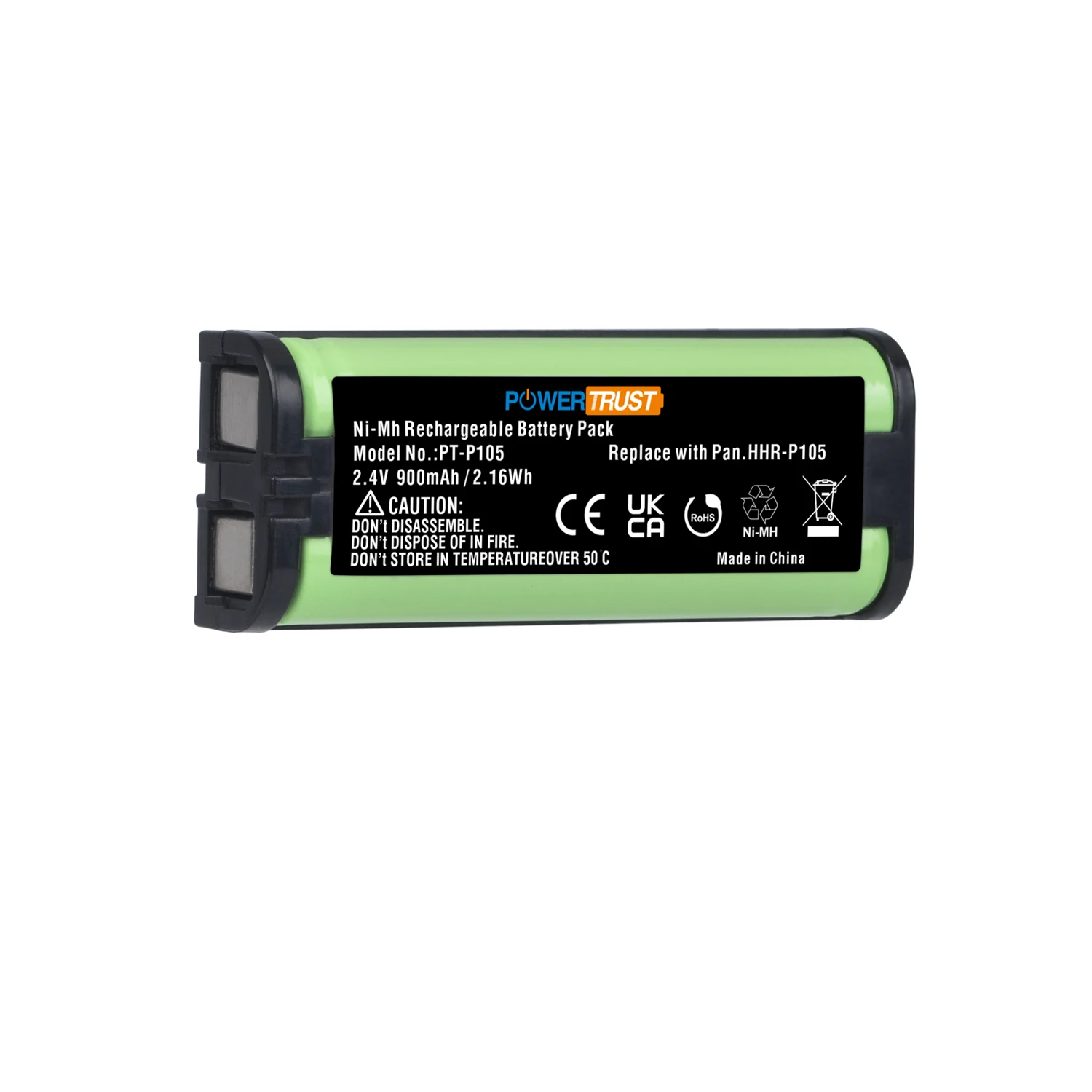 

900mAh HHR-P105 HHR-P105A Battery for Panasonic Cordless Phone KX-TG2420, TG2429, TG2439, TG2620, TH2851, TG2422, TG2438, TG2448