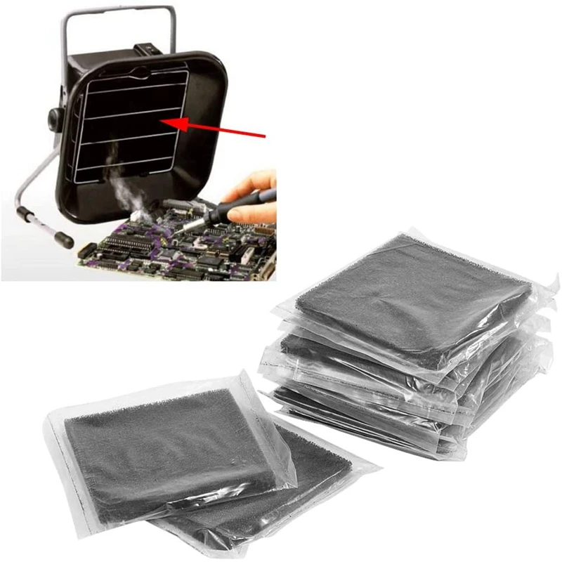 

10Pcs Activated Carbon Sponge Filter Foam Sound-Absorbing Vacuum Cleaner Filter Set Installed in the Smoke Absorber