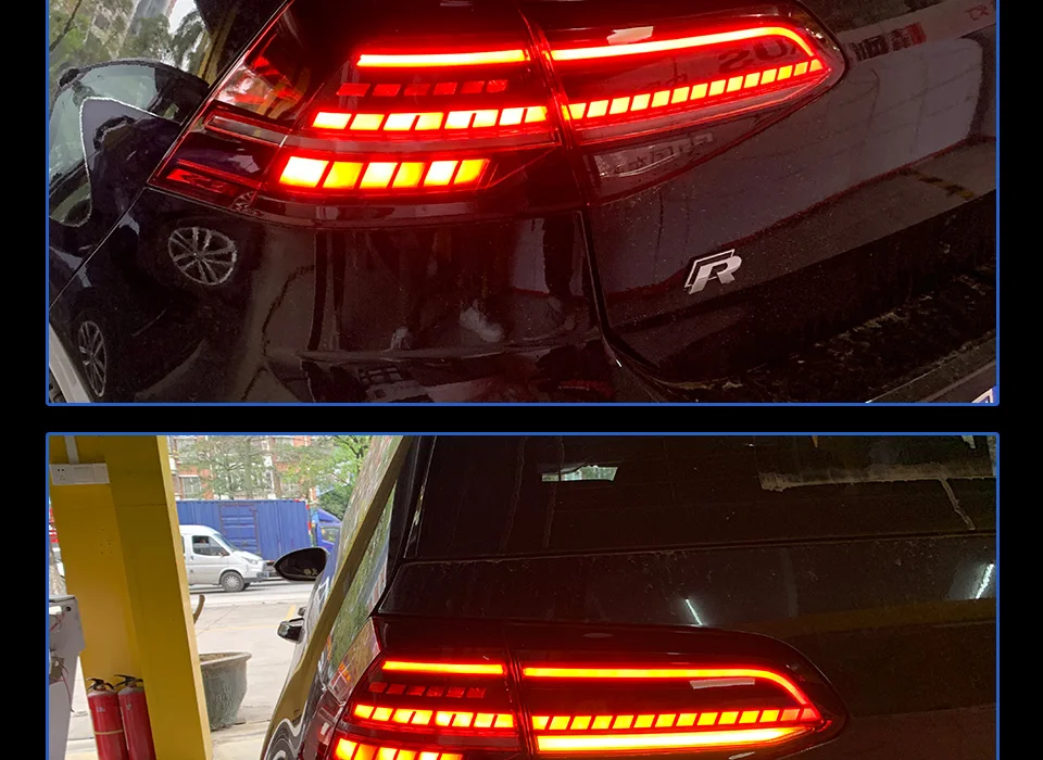 AKD Тюнинг автомобилей задние фонари для Golf 7 Golf MK7 Golf 7,5 задние фонари светодиодный DRL ходовые огни Противотуманные фары с ангельскими глазками задняя парковка