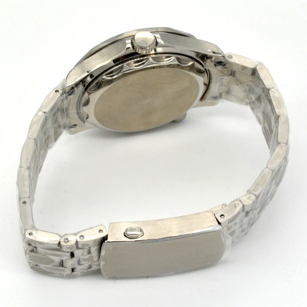 Мужские наручные часы BLIGER черные и белые автоматические механические GMTWave с