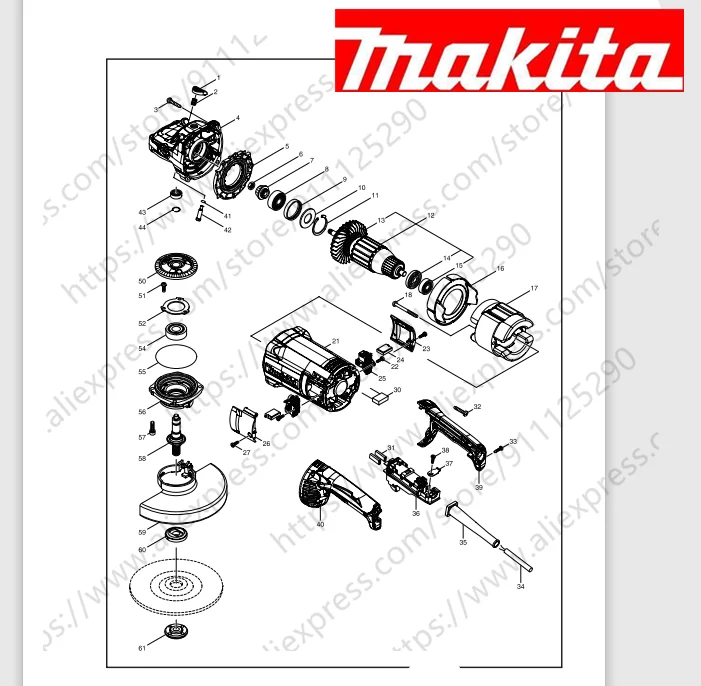 

Maktia for GA7060 Rotor switch stator handle housing bearing Spindle gear (Consult customer service)