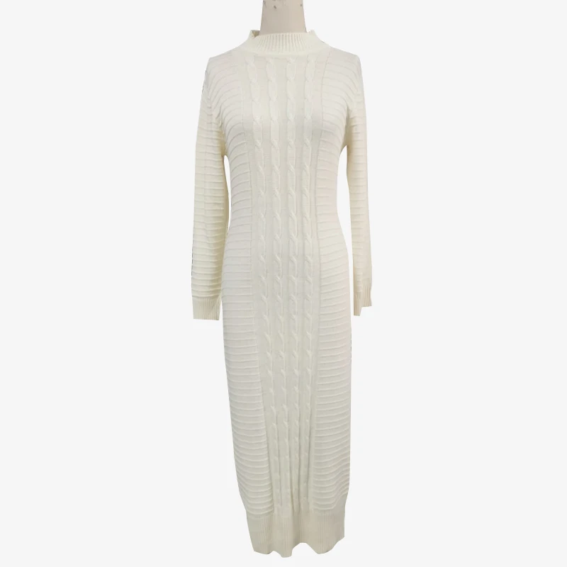 

SISPELL Knitted Solid Slim Dress For Women O Neck Long Sleeve High Waist Sexy Fashion Dresses Female 2020 New Clothing Autumn