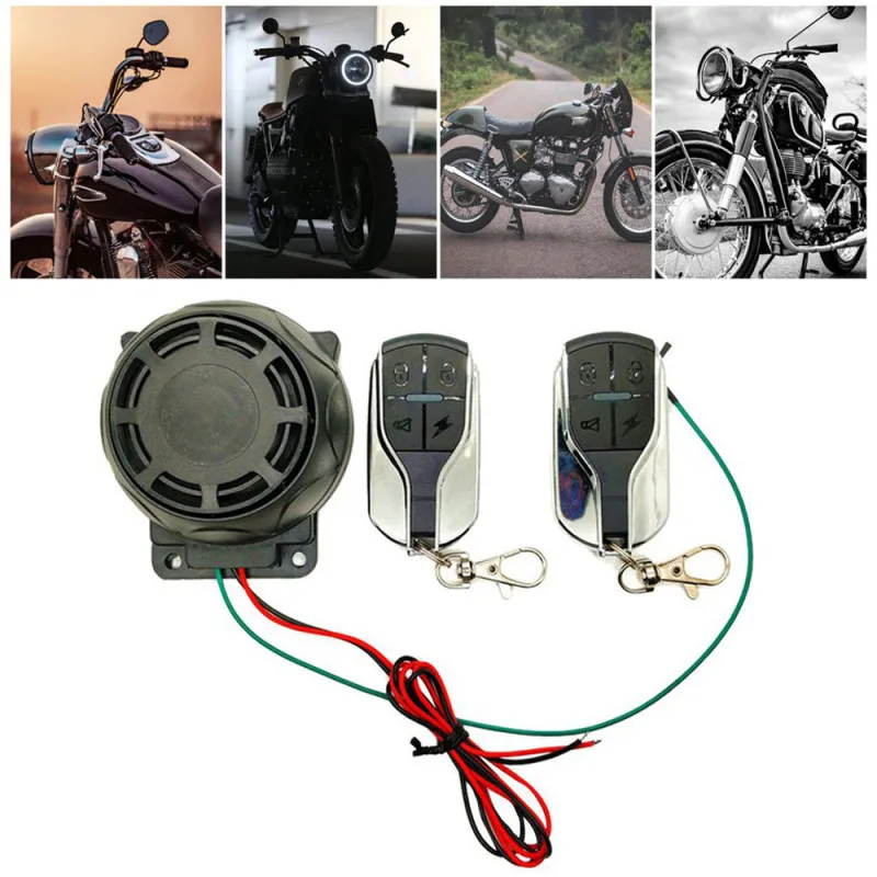 

12V Dual Remote Control Motorcycle Alarm Security System Motorcycle Theft Protection Lock Bike Moto Scooter Security Lock