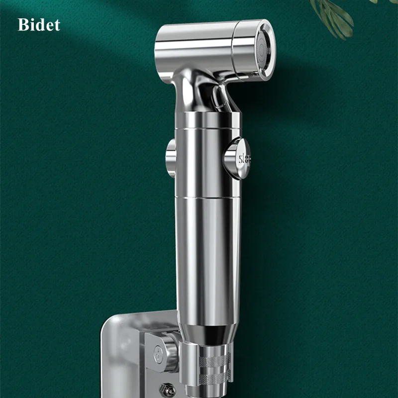 

Bathroom Accessories Handheld Biddet Faucet Attachment Self Cleaning Shower Head Sprayer Bidet Toilet Seat with Hose Free Punch