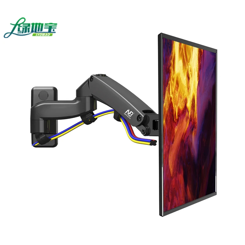 Mola de Alumínio Suporte de Parede da Tevê da Pressão do ar da Tela da Montagem da Parede do Monitor do Apoio da Tela do Lcd Montagem Parede do Monitor Apoio nb F150 17 -27 da