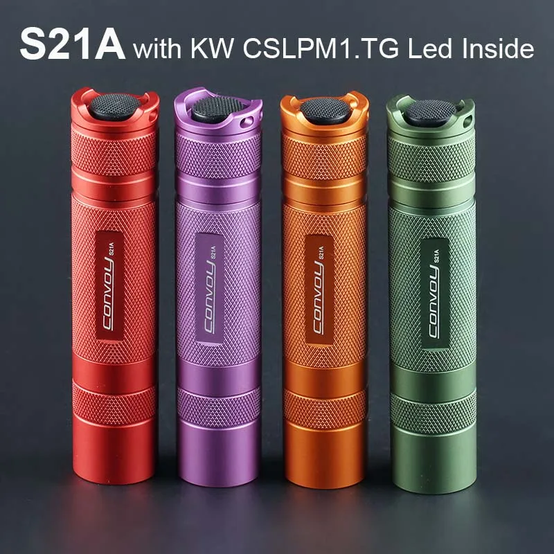 Фонарь Convoy S21A со светодиодной подсветкой KW CSLPM1.TG фонарь S2 + Plus версии 21700 для
