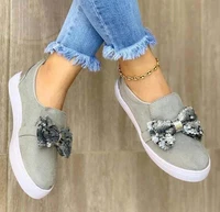 women flats slip on casual shoes woman plus size flat denim jean bowties shoe chaussures femme zapatos mujer sapato femme