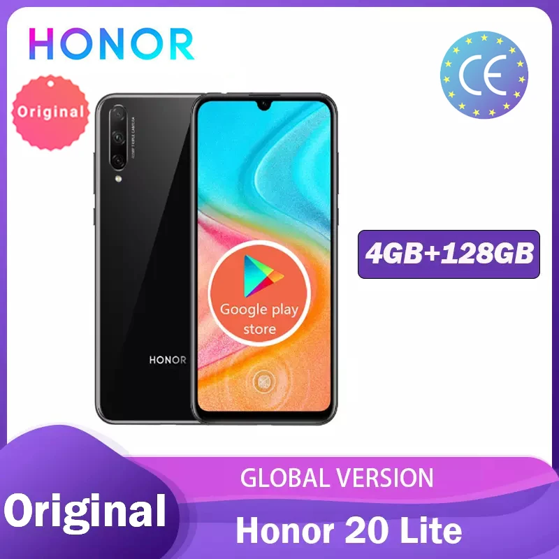 Оригинальная глобальная версия HONOR 20 Lite мобильный телефон 4 Гб 128 Kirin 710 6 3 дюймов Octa