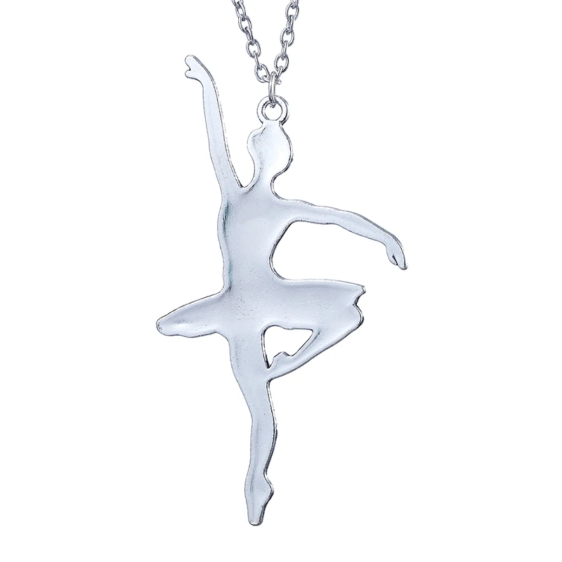 Модная бижутерия Очаровательное ожерелье с подвеской в виде балерины для женщин