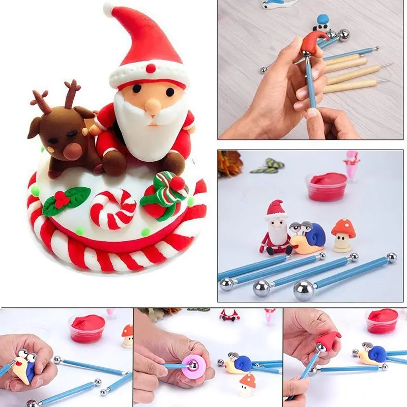 Ball Stylus Dotting Tools 18 pcs Clay Sculpture Modeling for Pottery Plastic Paper Flowers Rock Painting A | Дом и сад