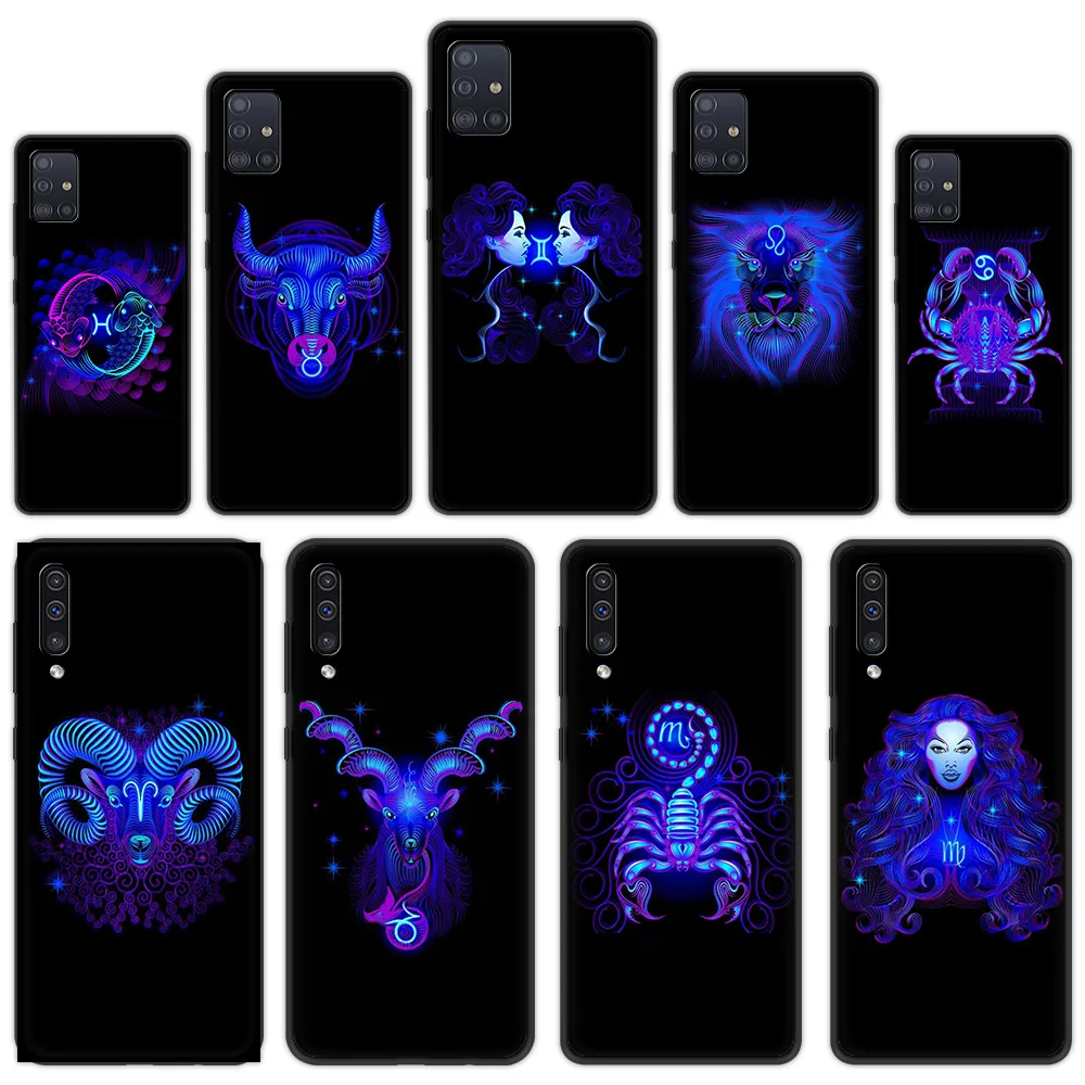 

Zodiac Sign Shockproof Phone Case For Samsung A51 A71 A21S Bag Fundas Soft Cover For Samusng A01 A11 A31 A41 M31 Shell Coque TPU