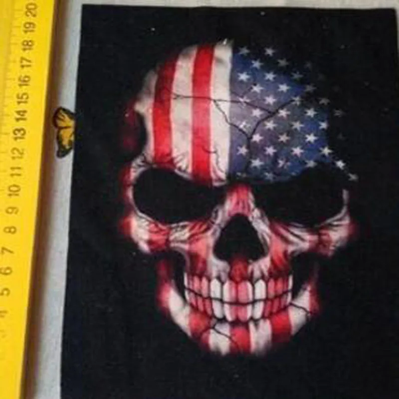 Панк крутой Хэллоуин Zaka красивый цветок Череп Скелет Печатный Хлопок Холст Ткань