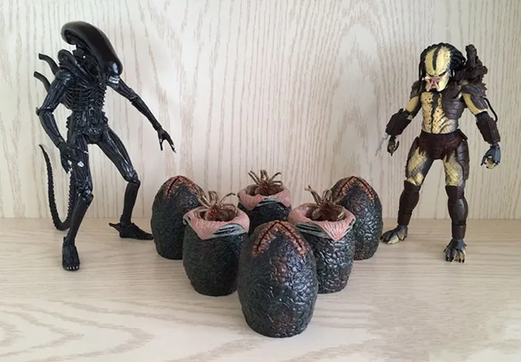 [Смешные] 9 шт./компл. Фильмы и ТВ Alien VS. Хищник инопланетянин 6 яиц 3 Facehuggers ПВХ