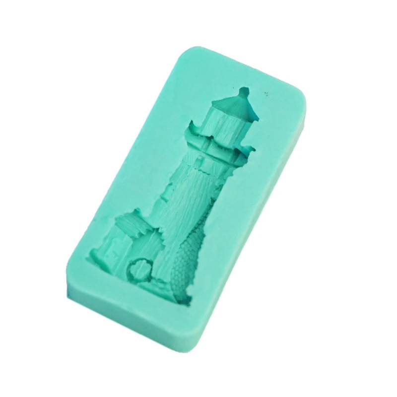 

3D Lighthouse DIY Candle Making Mold,Homemade Fondant Cake Bakeware Tray Sugarcr 69HB