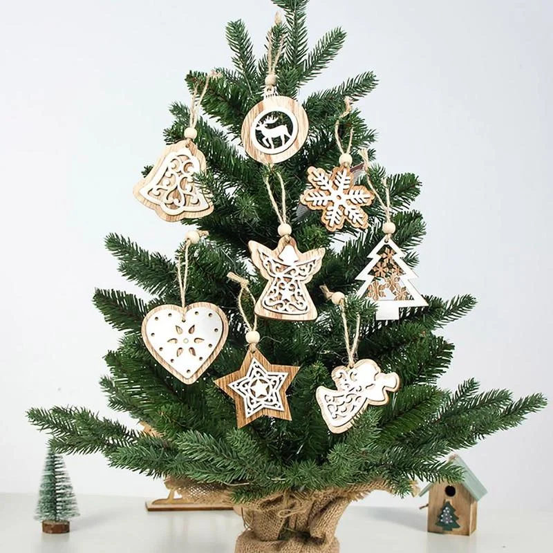

Christmas Decoration Creative Wooden Crafts Christmas Pendant Hanging Ornaments