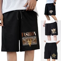 summer shorts for men casual elastic waist shorts fashion beach shorts breathable short pants youth leopard printed sportswear