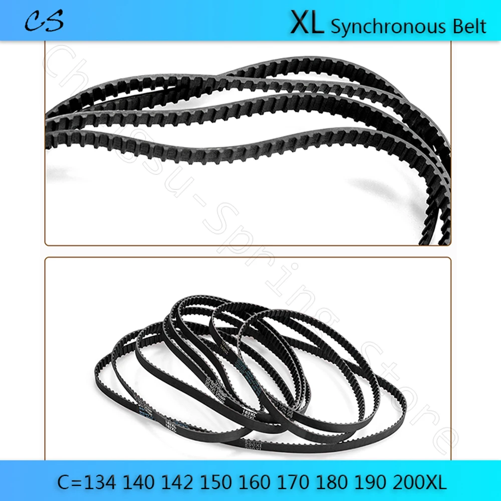 

XL Timing Belt Width 10mm Rubber Synchronous Wheel Belt 134 140 142 150 160 170 180 190 200XL Pitch 5.08mm for XL Timing Pulley