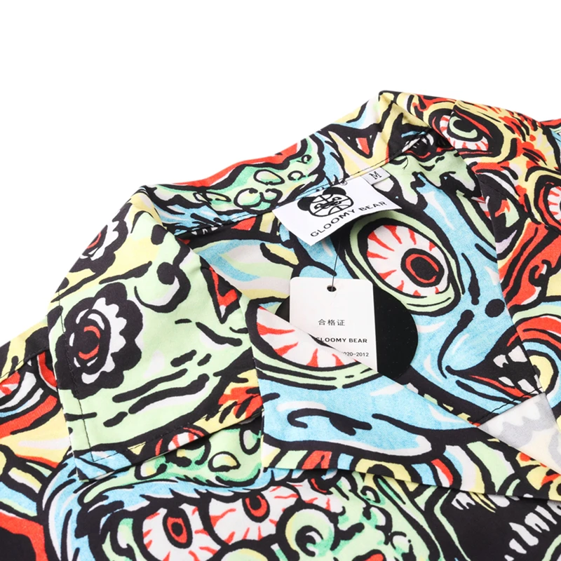 Рубашка OSCN7 Мужская/женская с принтом Повседневная пляжная блуза оверсайз