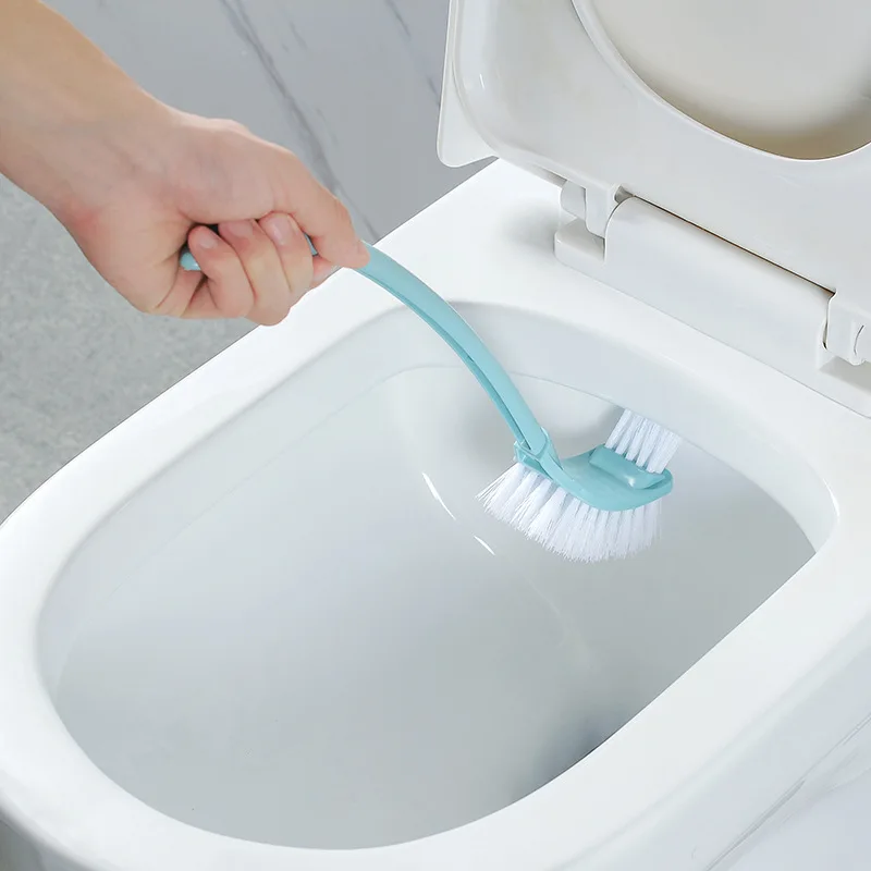 Dead Corner Чистящая синяя двухсторонняя изогнутая розовая зеленая пластиковая щетка ершик для туалета ванная комната с длинной ручкой C1381 e