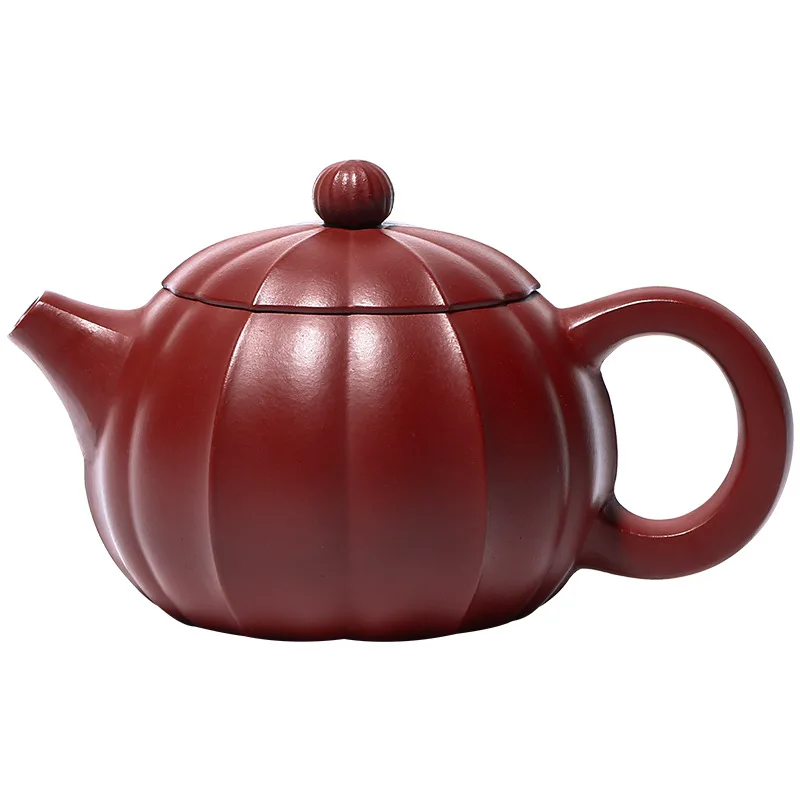 

New products Yixing raw ore purple clay teapot master handmade Dahongpao teapot rib pattern Xishi teapot accessories