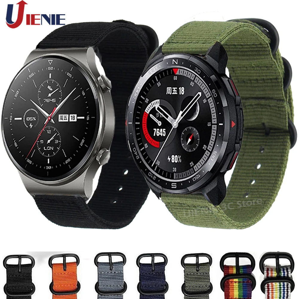 

22mm Watch Band for Honor Watch GS GT 2 Pro Strap Nylon Wristband Watchband Bracelet Belt For Honor Magic Watch 2 46mm ремешок