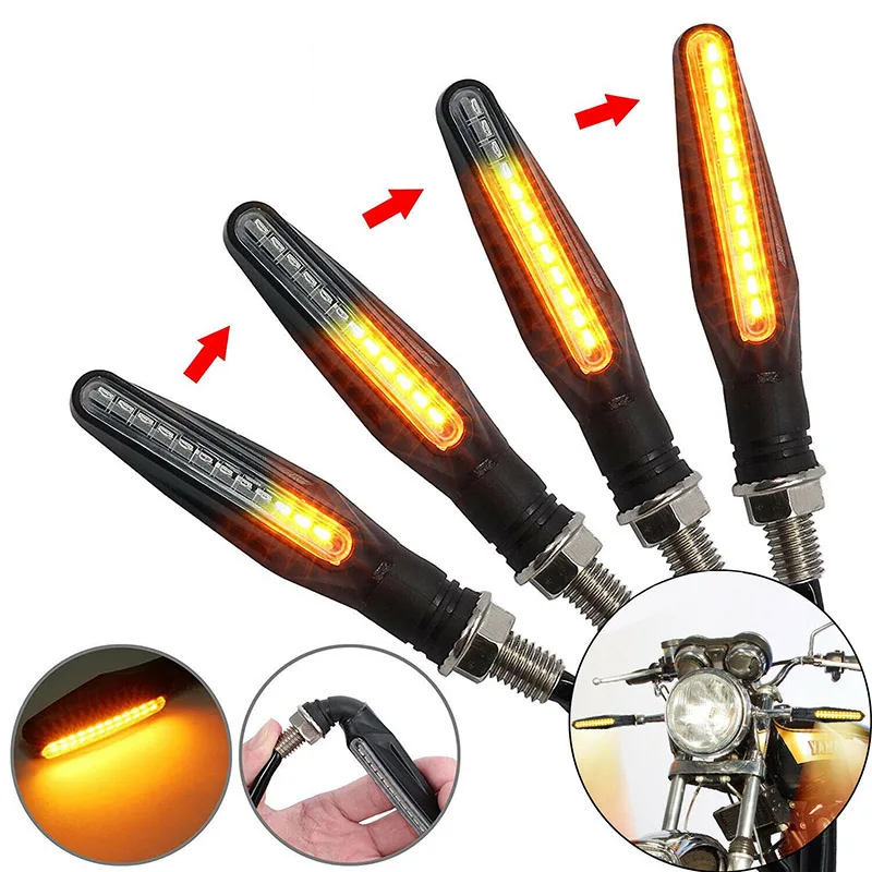 2 шт. светодиодный Сигналы поворота для мотоцикла светильник 12 фонарь