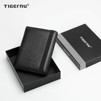 tigernu business passport cover rfid anti theft protection men card id holder genuine leather wallets for men bags male purses