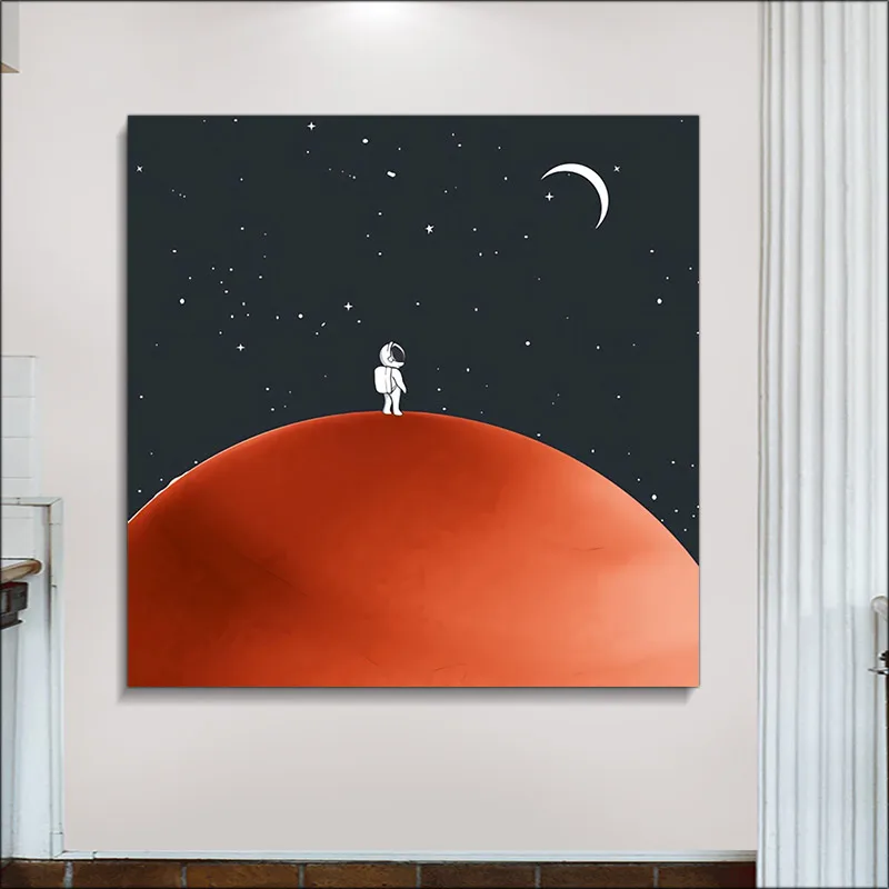 

Lunar Space Flight, Canvas Painting, Waterproof Printing, Club Home Decoration Painting, Figure Painting, Astronaut Poster,