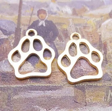 

Серьги шармы; Аксессуары Diy для изготовления ювелирных изделий браслет с подвеской 10 шт. 17x19 мм Kc Золотой Цвет «Медвежья Лапа» кулон подвески