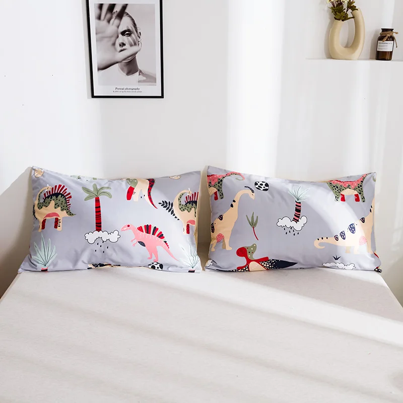 Bonenjoy Comforter Cover Sets UK Single Size copripiumino Dinosaur Pattern Duvet Set With Pillowcase For Adult Bed Textile | Дом и сад