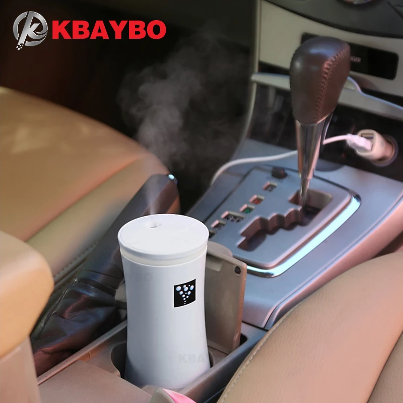 

KBAYBO 230ML Mini car diffuser Ultrasonic air Humidifier USB diffusers mist maker for Car Humidifier for home with LED lights