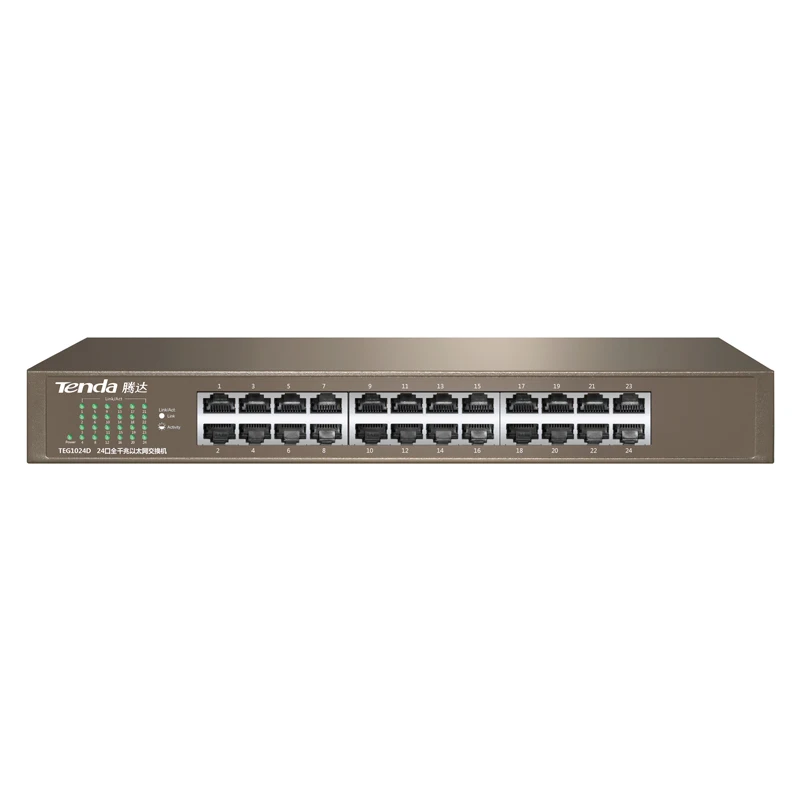 Tenda TEG1024D 24 порта Gigabit Ethernet Switch 10/100/1000Mpbs сетевой коммутатор Auto MDI/MDIX | Компьютеры и