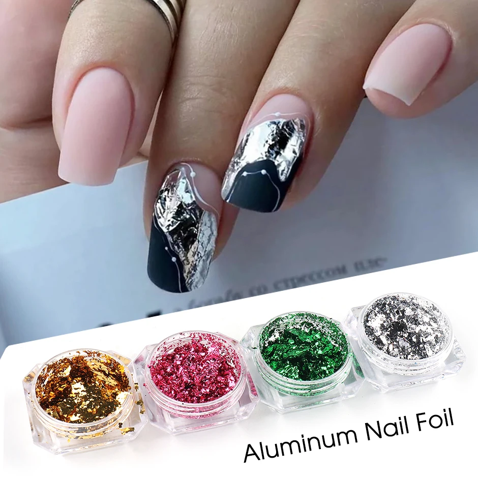 Золотая фольга для ногтей голографические блестки толстые блестящие наклейки