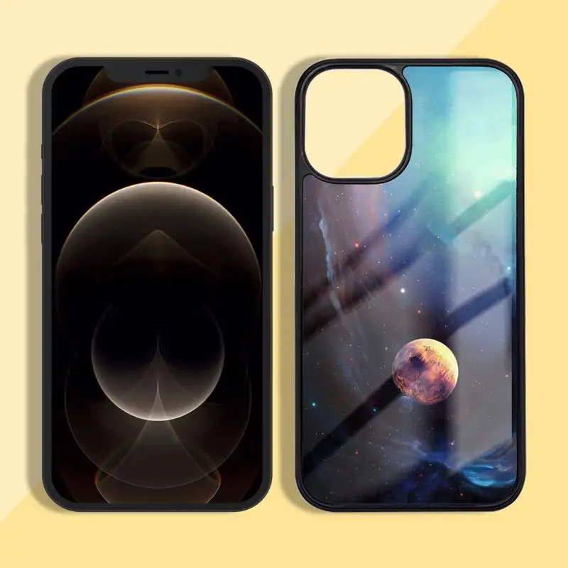 

Space moon earth mars Phone Case Silicone TPU+PC For iPhone11 12 mini Pro MAX 7 8 Plus X XR XS Samsung S20 10 9 8 Plus ultra