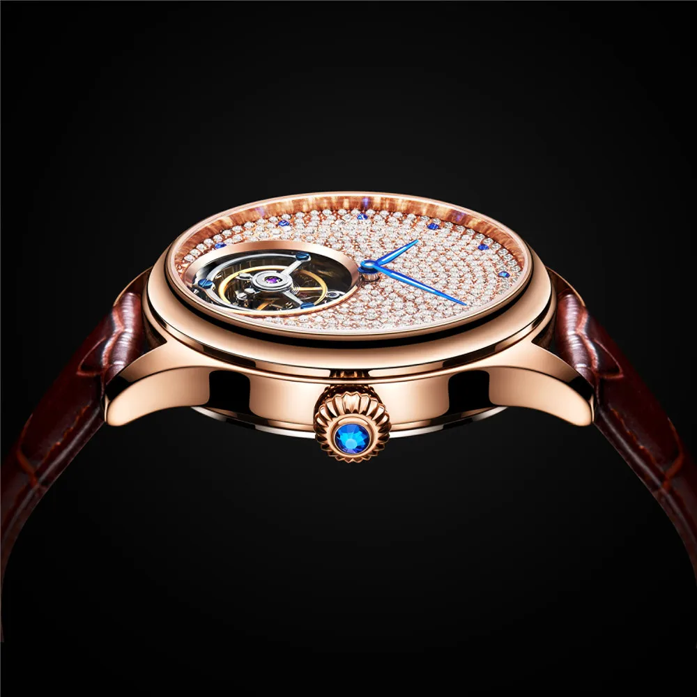 Guanqin Skeleton Real Tourbillon Мужские механические часы мужские топовые брендовые роскошные