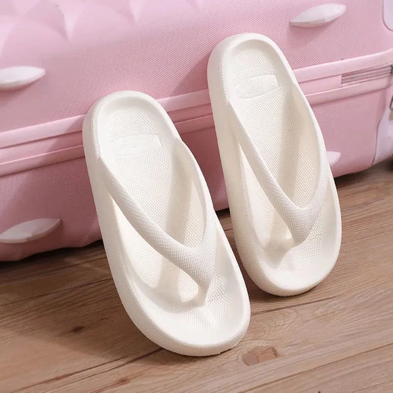 

Thick Bottom Platform Sea Flip-Flop Thong Sandals Summer Shoes Soft Bathroom Slippers Pillow Slides Outdoor Indoor Shoes Women