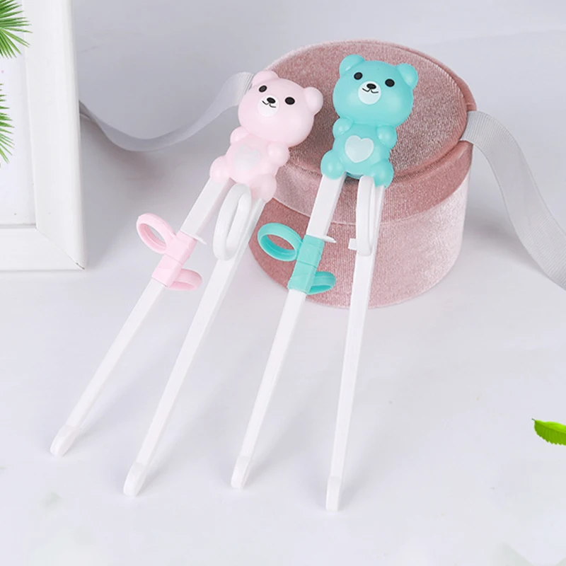 

1Pcs Cute Cartoon Baby Beginner Training Chopsticks Food Grade Silicone Animal Pattern Baby Learning Chopsticks Tableware
