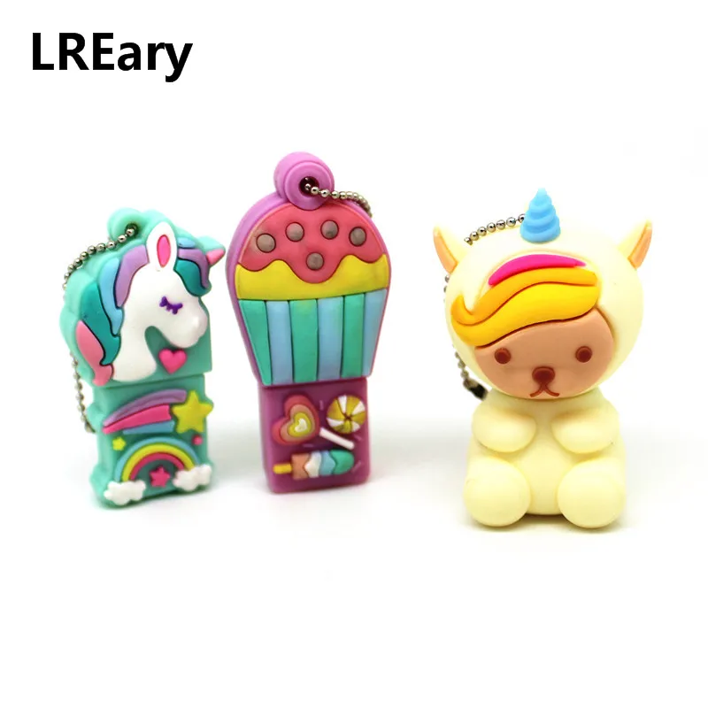 Cartoon Teddy Unicorn USB flash drive 4GB 8GB pen 16GB 32GB 64GB Hot Air Balloon 128MB memory stick | Компьютеры и офис