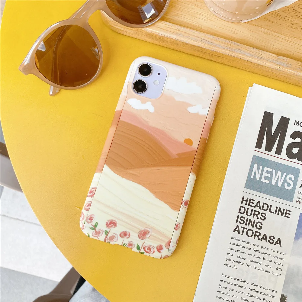 Чехол для iPhone 11 Pro XS Max SE 360 XR X 6 6S 7 8 Plus жесткий тонкий пластиковый чехол с рисунком