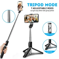 selfie stick tripod 4 in 1 phone stand holder with wireless bluetooth remote mini extendable selfie stick 360 rotation