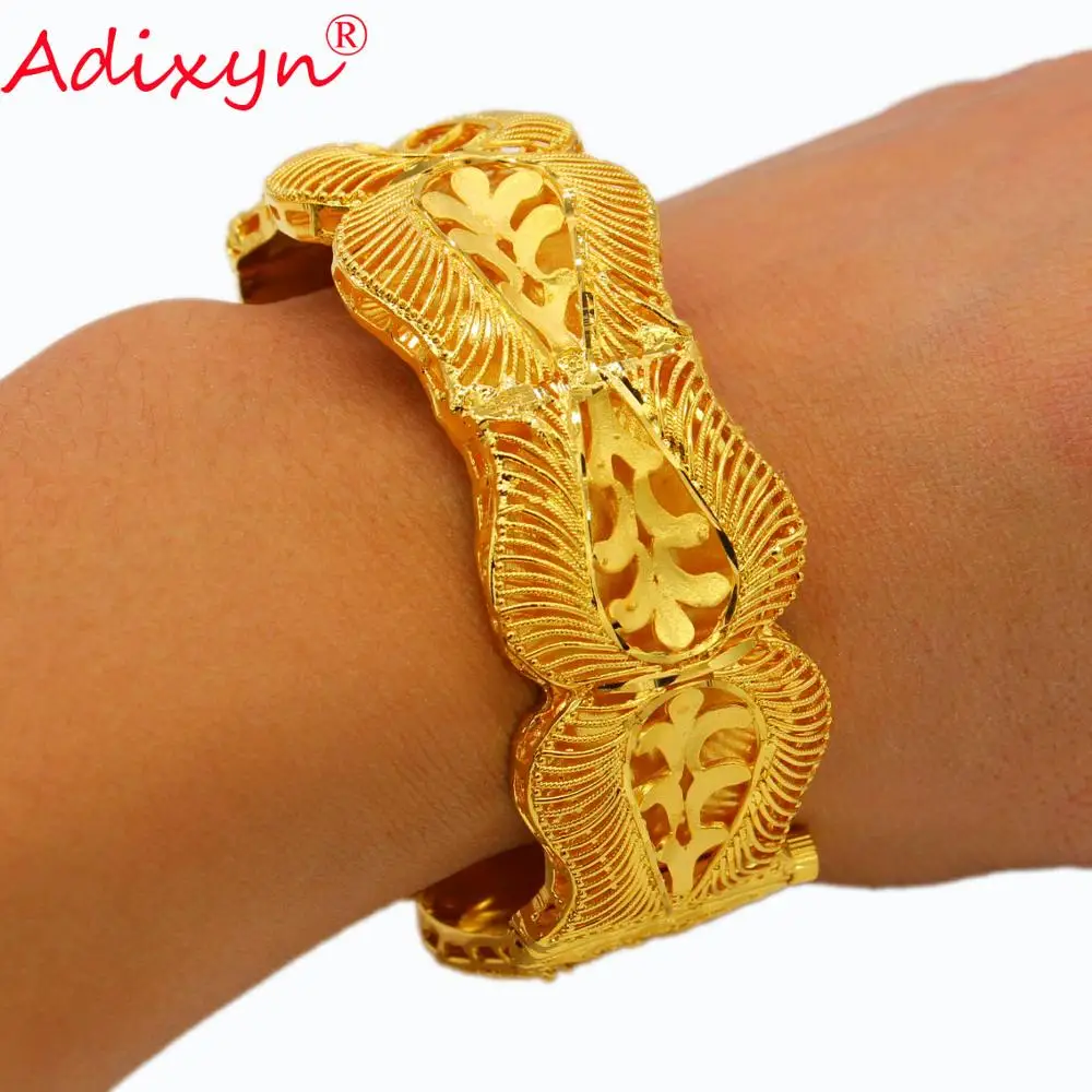 Adixyn (Can Open)24K золотые браслеты ювелирные изделия &quotДубай&quot африканские для