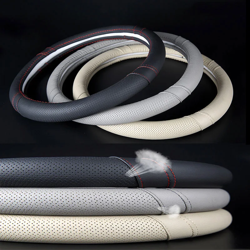 Car Steering Wheel Cover leather Auto Interior Accessories for renault duster fluence koleos laguna 2 3 latitude logan symbol | Автомобили