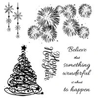 azsg christmas firework clear stamps for diy scrapbooking decorative card making crafts fun decoration supplies