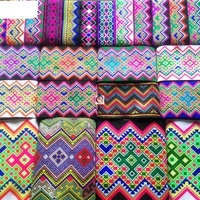 hot mixed geometric design 50mmx8yd handmade woven jacquard ribbon trims for curtains less clothes belt and bags accessory